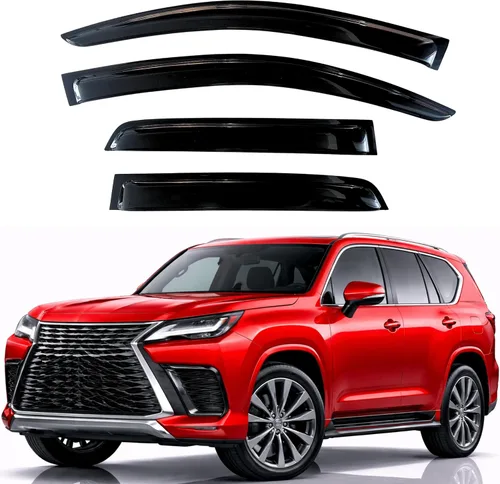 Miniatura 127 de KPY Visor de ventana compatible con Hyundai Tucson 2021-2025, 4 piezas de deflector de ventilación para ventana lateral, estilo Mugen, protector