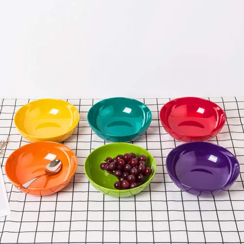 Miniatura 4 de KOXIN-KARLU Cuencos de melamina, cuencos para pasta de 7.5 pulgadas, juego de 6 en 6 colores surtidos