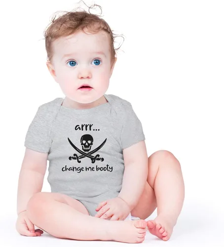 Miniatura 6 de AW Fashions Arrr Change Me Booty - Body divertido y adorable para recién nacido, ropa de bebé a la moda
