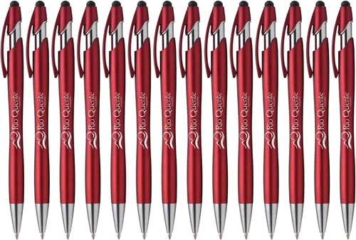 Miniatura 2 de ExpressDesigns™ - Bolígrafo Beemer con punta de lápiz capacitivo, tinta de escritura negra personalizada impresa con nombre o mensaje, 14
