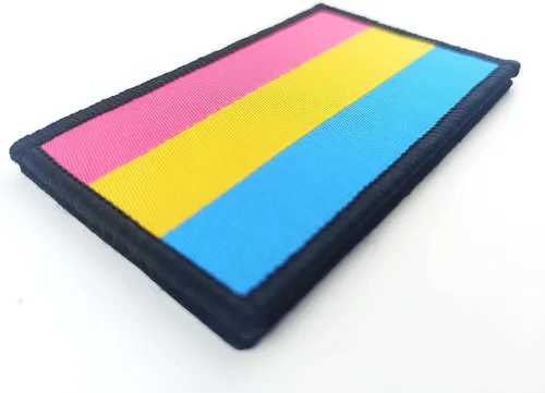 Miniatura 2 de Overdecor Pansexual Pan Pride Flag Parche LGBT Parches tácticos - Cierre de velcro, paquete de 2