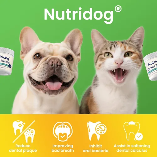 Miniatura 6 de Polvo dental para perros, polvo de limpieza de dientes de perro para eliminar la placa dental, placa y polvo de mal aliento con probióticos y algas