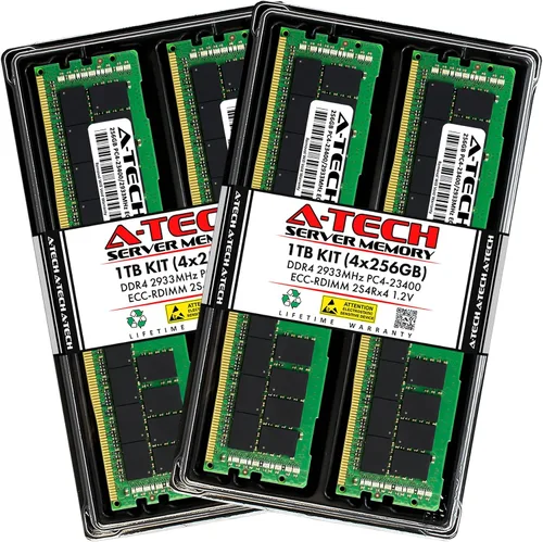 Miniatura 43 de A-Tech 4GB DDR4 2133MHz PC4-17000 ECC RDIMM 1Rx8 Single Rank 1.2V ECC Registered DIMM de 288 pines Módulo de actualización de memoria RAM