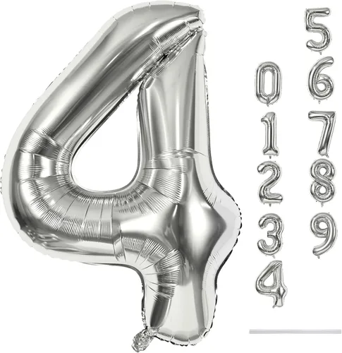 Miniatura 58 de Globo dorado champán con el número 5, globos de aluminio autoinflables grandes de 40 pulgadas del 0 al 9, globo de helio digital 5 dorado claro