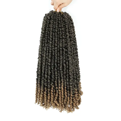 Miniatura 34 de Pelo de ganchillo Passion Twist de 10 pulgadas, 8 paquetes, cabello Passion Twist pre-trenzado, cabello de ganchillo Passion Twist para mujeres 1b