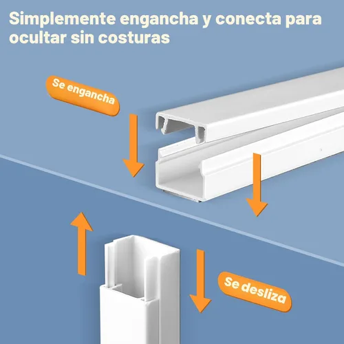 Miniatura 6 de YesBes Kit de ocultador de cable de 116 pulgadas, cubiertas de cable para cables en la pared, protector de cable para TV de montaje en pared