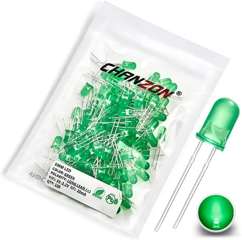 Miniatura 17 de CHANZON Paquete surtido de 60 luces LED de diodo de 0.197 in, lente redonda difusa DC 3V 20mA, lámpara de bombilla de iluminación surtida, variedad
