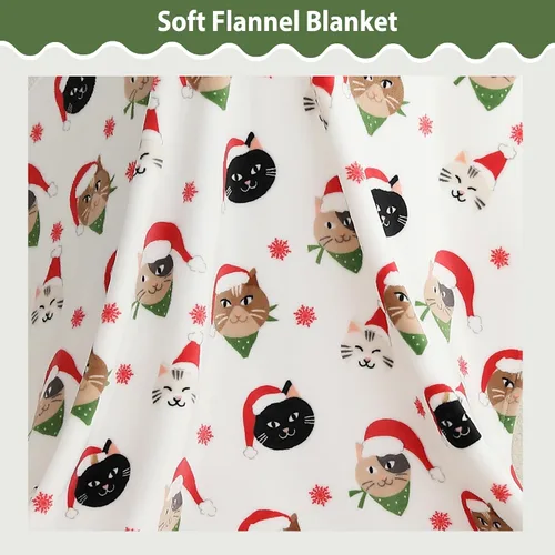 Miniatura 2 de Manta para niños Softan para niñas y niños, manta de franela cálida y suave para niños pequeños para sofá, sofá cama, manta de franela suave y Gato