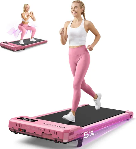 Miniatura 11 de Caminadora pequeña con inclinación – Cintas de correr para debajo del escritorio con barra de asa, cintas de correr plegables portátiles compactas