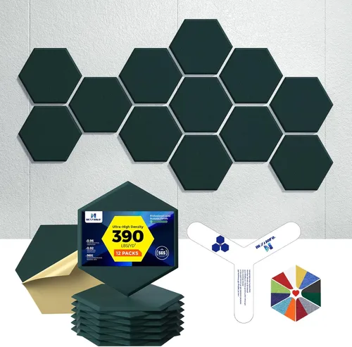 Miniatura 46 de Paneles acústicos autoadhesivos [390 lbs/yd³ de densidad ultra alta], panel de absorción de sonido de segunda generación, panel de sonido de nivel