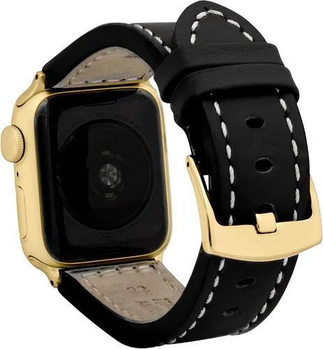 Miniatura 43 de Bandini Correa de cuero para hombre para Apple Watch de 1.732 in 1.772 in 1.654 in 1.614 in 1.575 in 1.496 in 1.929 in y Ultra, correa de iWatch