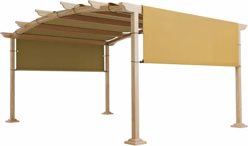 TANG Cubierta de Sombra de Repuesto para Pérgola de 4'x4', Toldo para Patio y Cubierta, Parasol, Tela de Sombra Universal con Ojales para Jardín,