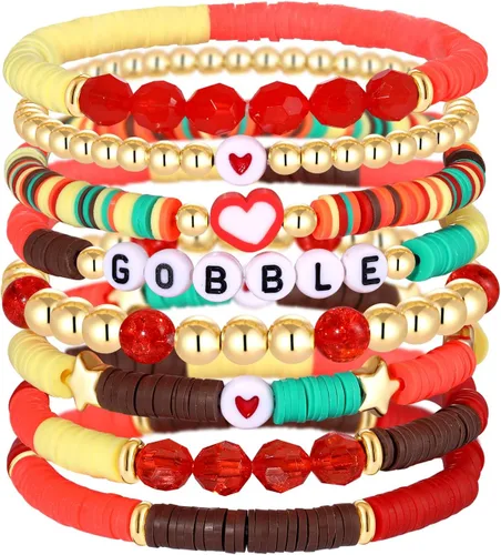 Miniatura 117 de Surfer Heishi - Pulseras apilables para mujer, apilables, de vinilo arcoíris, disco de arcilla, pulseras elásticas para la amistad, joyería bohemia
