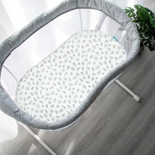 Miniatura 5 de Juego de 4 sábanas de moisés para bebé, compatibles con 4moms Mamaroo, Regalo y Chicco Close to You Baby Bassinet, ultra suaves y agradables al