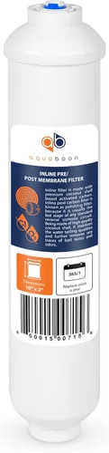 Miniatura 6 de Aquaboon Filtro de agua de carbón activado en línea T33 para refrigerador, máquina de hielo con conexión rápida para línea de agua de 1/4 compatible