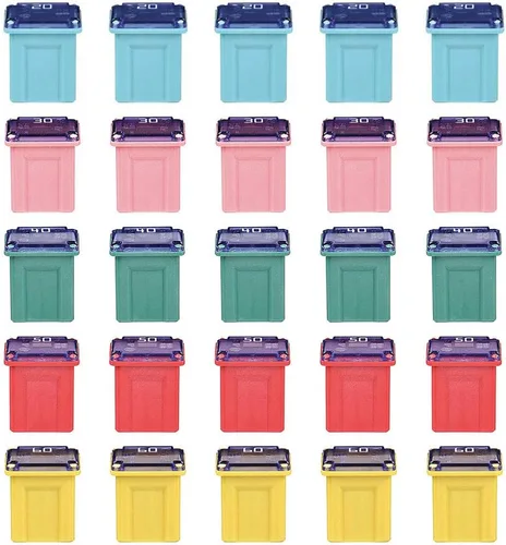 Miniatura 7 de JCASE - Juego de 30 fusibles surtidos en forma de caja de combinación automotriz de perfil bajo y alto/STD compatible con camionetas, automóviles