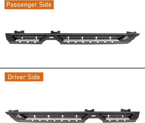 Miniatura 9 de Hooke Road Wrangler JK - Barras para estribo, escalones laterales desplegables de 7.4 pulgadas con almohadilla antideslizante para Jeep Wrangler JK