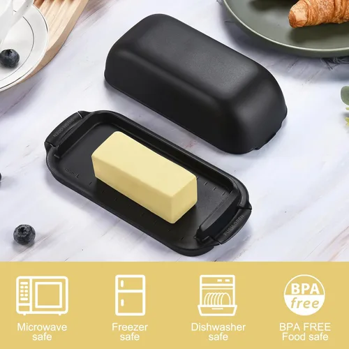 Miniatura 6 de Mantequillera con tapa, recipiente de mantequilla para encimera, mantequera irrompible para decoración de cocina en el hogar, perfecta