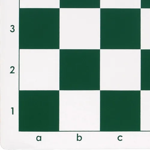 Miniatura 4 de WE Games Tablero de ajedrez enrollable para torneos, vinilo con cuadrados verdes
