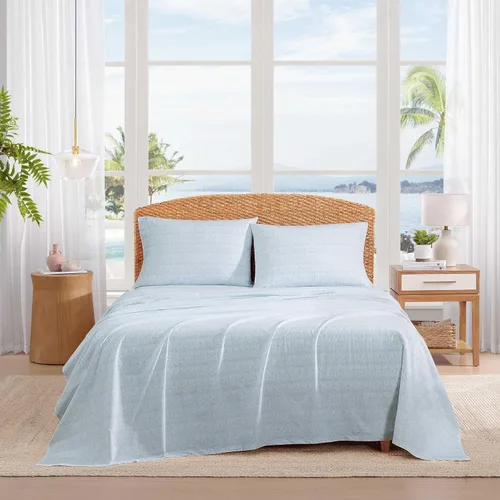 Miniatura 131 de Tommy Bahama - Juego de sábanas tamaño King, ropa de cama de percal 100% algodón con una sensación crujiente y fresca, sábanas con sábana bajera
