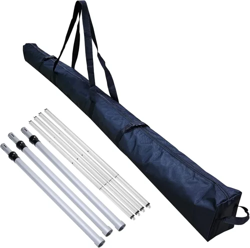 Hecis Bolsa de tubo y cortina de 8 pies - Bolsa vertical y transversal para soporte de fondo de metal