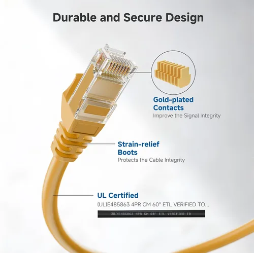 Miniatura 44 de Cable Matters 10Gbps 5-Pack de cables Ethernet Cat 6 cortos sin enganches - 1 pie, cable Cat 6, cable Cat6, cable Ethernet, blanco