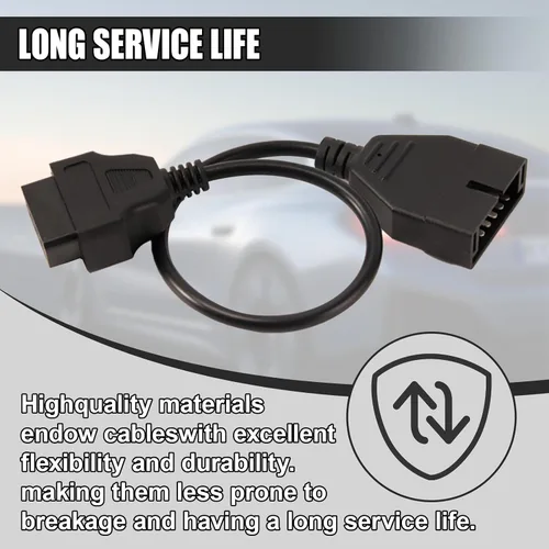 Miniatura 4 de Adaptador OBD1 a OBD2, lector de código de cable automático, herramienta de extensión de diagnóstico, OBD1 de 12 pines a OBD2 16 pines, cable