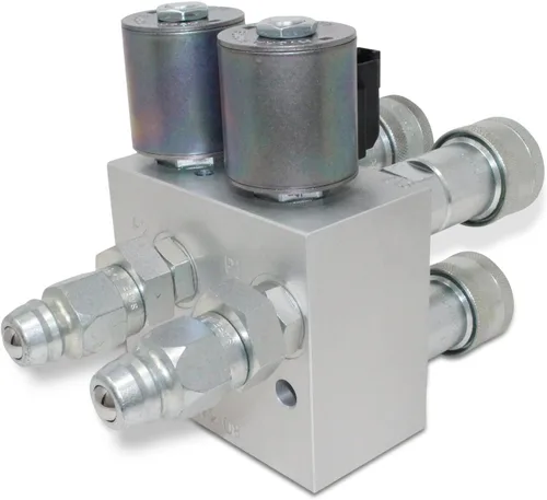 Miniatura 5 de Summit Hydraulics Kit multiplicador hidráulico, válvula divisor/desviadora SCV con acopladores JD estilo antiguo con caja de interruptores