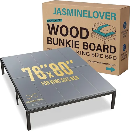 Miniatura 8 de Bunkie Board - Tablas de cama tamaño individual de 38 x 75 pulgadas para debajo del colchón, tablero de soporte de madera reforzada resistente