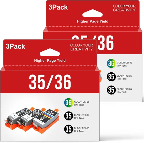 PGI-35 CLI-36 TR150 TR160 Paquete de 6 cartuchos de tinta para 35 36 cartuchos de tinta para Canon TR150 Cartuchos de tinta para PIXMA IP110 TR160