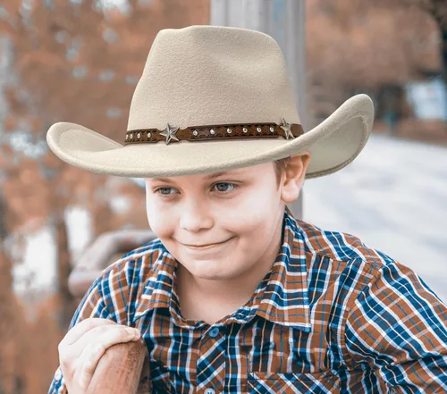 Miniatura 4 de Jastore Sombrero de vaquero para bebés y niños pequeños Sombrero de vaquera para bebés pequeños Sombrero de vaquero infantil Sombrero de vaquero