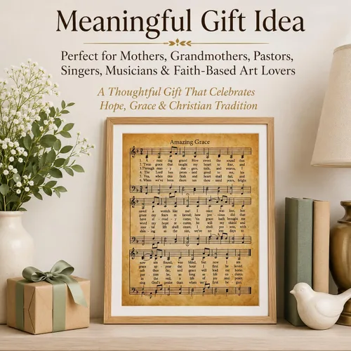 Miniatura 2 de Amazing Grace - Póster artístico para pared, impresión artística sin marco de 11 x 14 pulgadas, gran inspiración, hojas musicales para regalo