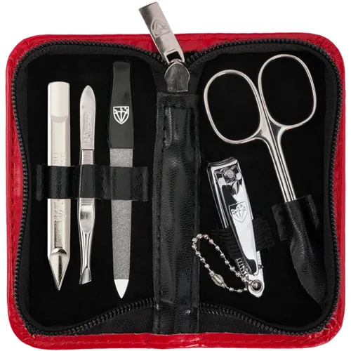 Miniatura 8 de 3 Swords Germany - Juego de 5 piezas de manicura y pedicura de calidad de marca con estuche de cuero sintético camuflaje - Hecho en Alemania