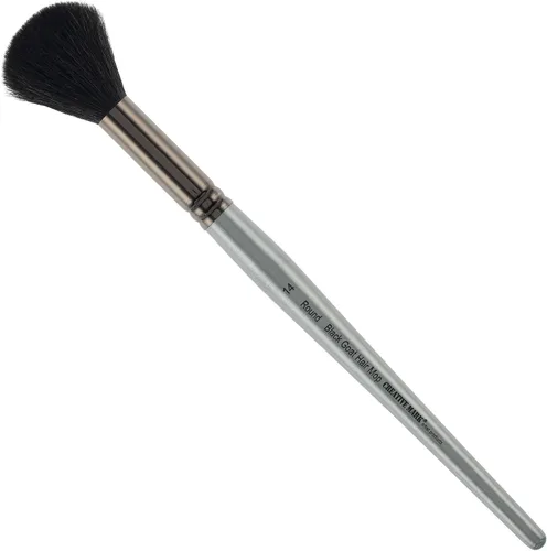 Miniatura 26 de Creative Mark Cepillo para mopa de pelo de cabra – Juego de 2, pelo de cabra natural ovalado de 1/2 pulgada para acuarela, aceite, acrílico y mezcla