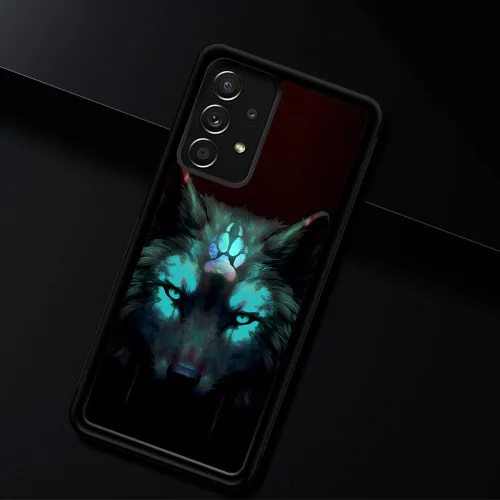 Miniatura 7 de CARLOCA Funda compatible con Samsung Galaxy A53 5G, diseño gráfico de identidad negro espiritual lobo, a prueba de golpes, antiarañazos