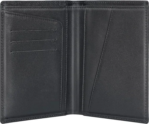 Miniatura 8 de Polare - Cartera de cuero con bloqueo RFID funcional para pasaporte, Negro -, Cartera con bloqueo RFID