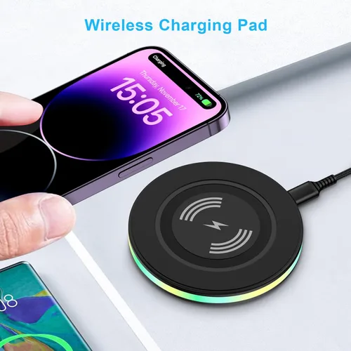Miniatura 2 de Samsung Cargador inalámbrico de carga rápida Android Phone Pad Station para Samsung Galaxy S25 S24 Ultra S24+ S24 S23 S22 S21 S20 S10, iPhone 16 15