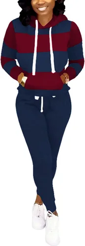 Miniatura 2 de Runwind Trajes de dos piezas para mujer, sudadera con capucha de 2 piezas con bolsillos