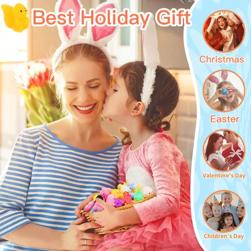 Miniatura 7 de 100 juguetes esponjosos Mochi envueltos individualmente, juguetes esponjosos para recuerdos de fiesta de niños, juguete kawaii para aliviar
