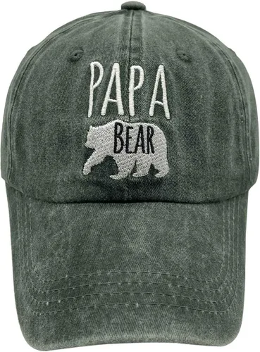 Miniatura 3 de Waldeal Gorra de béisbol ajustable con bordado de Papa Bear para hombre