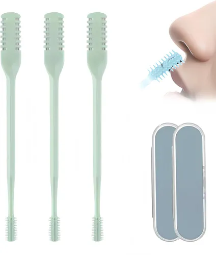 Miniatura 20 de Cortador de pelo nasal portátil, esencial de viaje para hombres y mujeres, herramientas de eliminación de vello de fosas nasales de doble cara