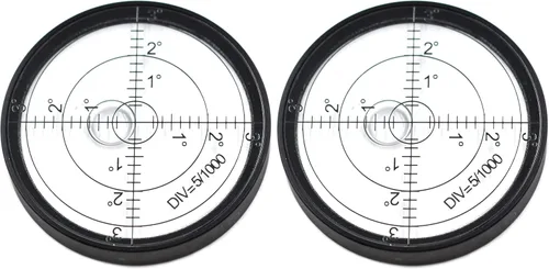 Miniatura 2 de Bullseye - Herramienta niveladora de nivel de burbuja, caja de aluminio de precisión redonda Spirit Horizontal Campers nivelación de nivel circular
