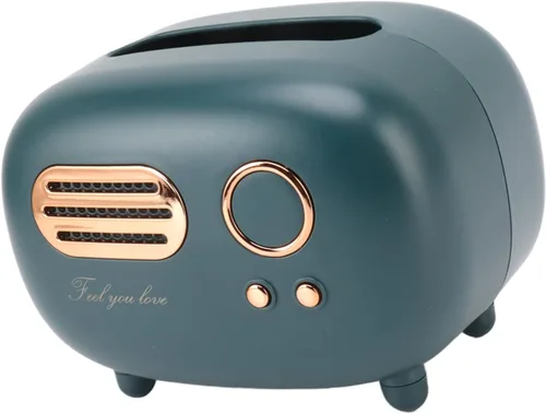 Retro Radio Model Tissue Box, Vintage Napkin Holder for Home Decor, Plastic Desktop Organizer for Bathroom, Bedroom, Kitchen, Table, Desk, Living