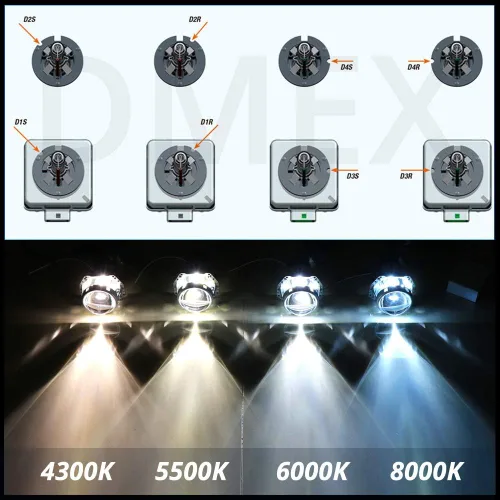 Miniatura 4 de DMEX D1S - Bombillas HDI de xenón para faros delanteros, color blanco cálido, 4300 K, 35 W, repuesto de 66144, 66140, 85140, 85415, paquete de 2