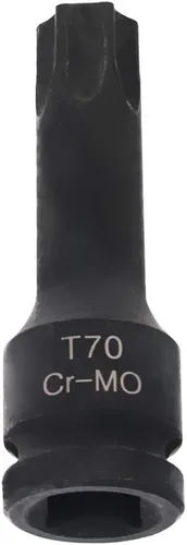 Miniatura 11 de Utoolmart Broca de impacto negra, 1/2 pulgada M10 Impact Triple Square Spline Socket, acero cromado molibdeno, herramienta de reparación de broca