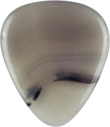 Miniatura 65 de Púa de guitarra o bajo de Obsidiana de Caoba en vidrio volcánico - 3.0 mm de calibre ultra pesado - Forma 351 - Púa exótica artesanal de gema