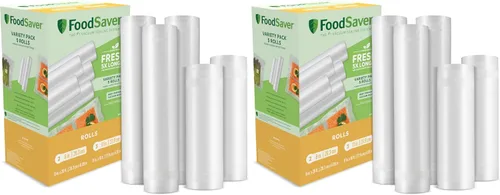 Miniatura 13 de FoodSaver Bolsas selladoras al vacío de ajuste personalizado, almacenamiento hermético de alimentos y rollos Sous Vide, sin BPA, 11 x 16 pies