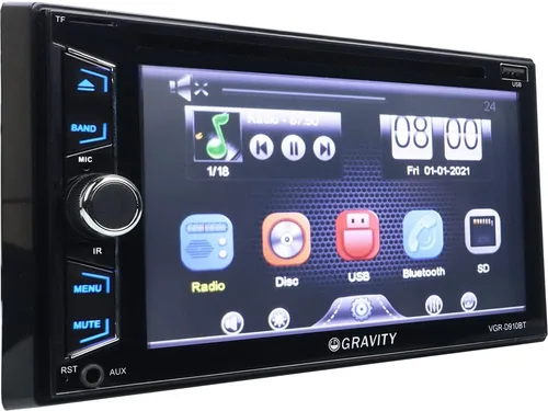 Miniatura 4 de Gravity D910BT - Receptor estéreo de coche de 6.2 pulgadas, 200 vatios, doble DIN 2DIN, pantalla táctil HD con DVD/CD/MP3/FM/USB/SD, compatible