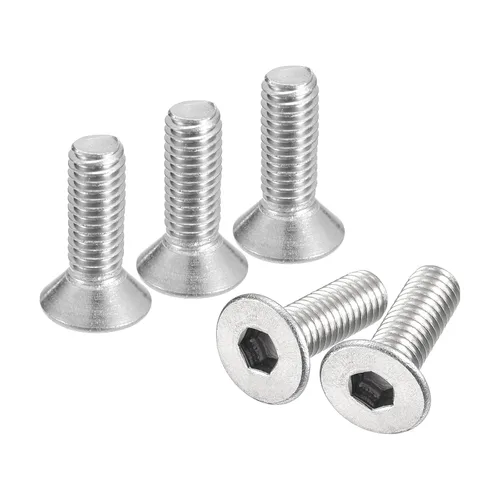 Miniatura 20 de Uxcell tornillos de cabeza avellanada plana #8-32x1-1/2, 10 unidades de tornillos de cabeza plana con rosca completa de acero inoxidable 304