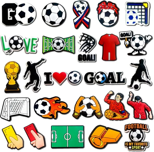 Dijes deportivos para decoración de zuecos, accesorios para hombres de béisbol, sóftbol, fútbol, baloncesto, fútbol, accesorios